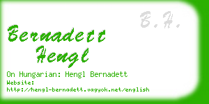 bernadett hengl business card